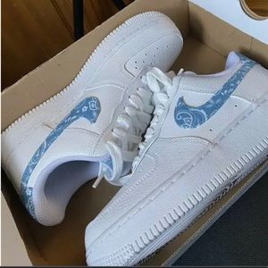 Paisley blue Air Force 1